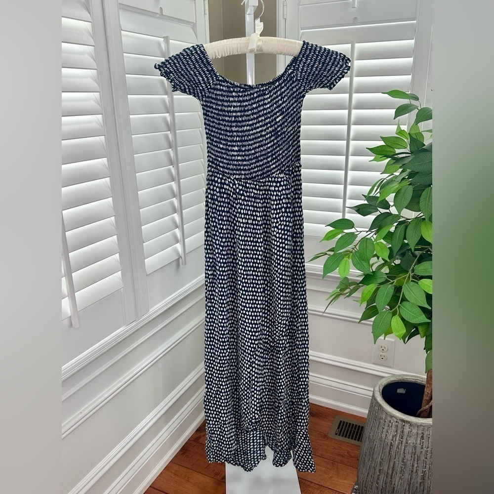 Tiare Hawaii Paradise Maxi Dress Size in Navy/White OS
